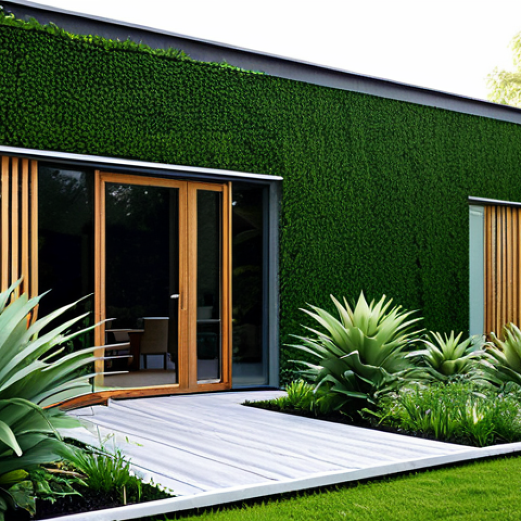 Eco-Friendly Home Exterior**

"A modern, family-friendly house exterior featuring eco-friendly materials like recycled wood and living green walls, fully clothed people tending a garden, soft natural lighting, sustainable design, safe for work, appropriate content, perfect anatomy, correct proportions, natural pose, professional architecture photography, high quality, modest."

**