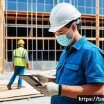 건축자재 마케팅과 투자 비용 분석 - A modern construction site showcasing advanced building materials with a focus on eco-friendly and h...