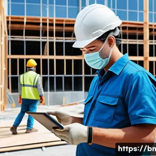 건축자재 마케팅과 투자 비용 분석 - A modern construction site showcasing advanced building materials with a focus on eco-friendly and h...
