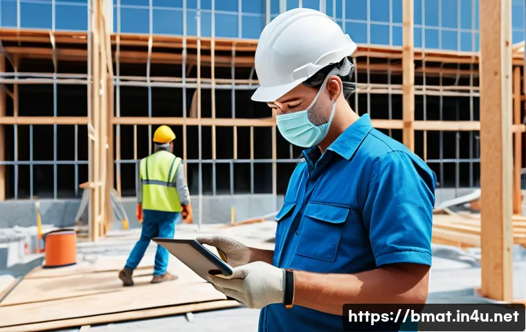 건축자재 마케팅과 투자 비용 분석 - A modern construction site showcasing advanced building materials with a focus on eco-friendly and h...